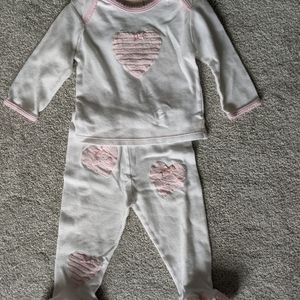 Haute Baby 12 mo heart two piece set